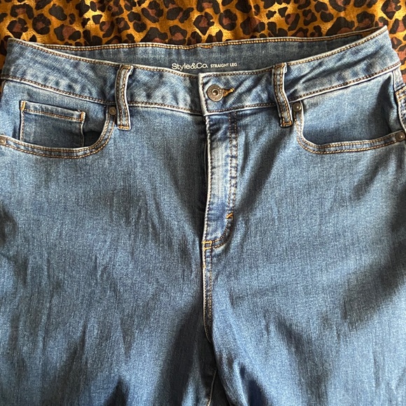 Style & Co. Women's Blue Straight Leg Jeans - Picture 7 of 9